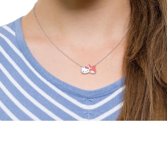 Hello Kitty & My Melody Silver Plated Necklace - Picture 3 of 5